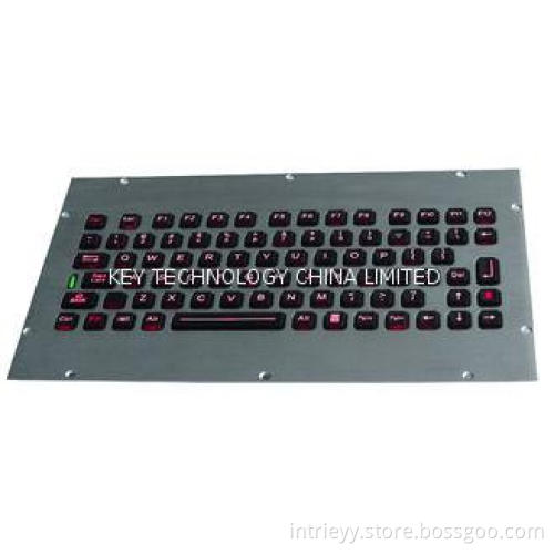 IP65 waterproof Illuminated USB Keyboard Panel Mount with F